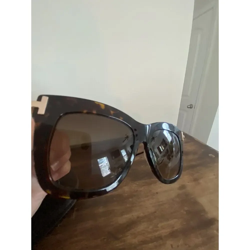 TOM FORD DASHA FT0822 52F Sunglasses Havana Frame‎ Brown Polarized Lens In Case